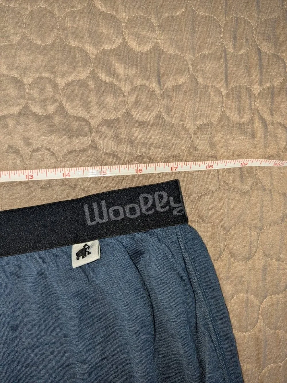 Woolly Everyday Mens Boxer Briefs Underwear Size XL Navy Blue Merino Wool Flaw
